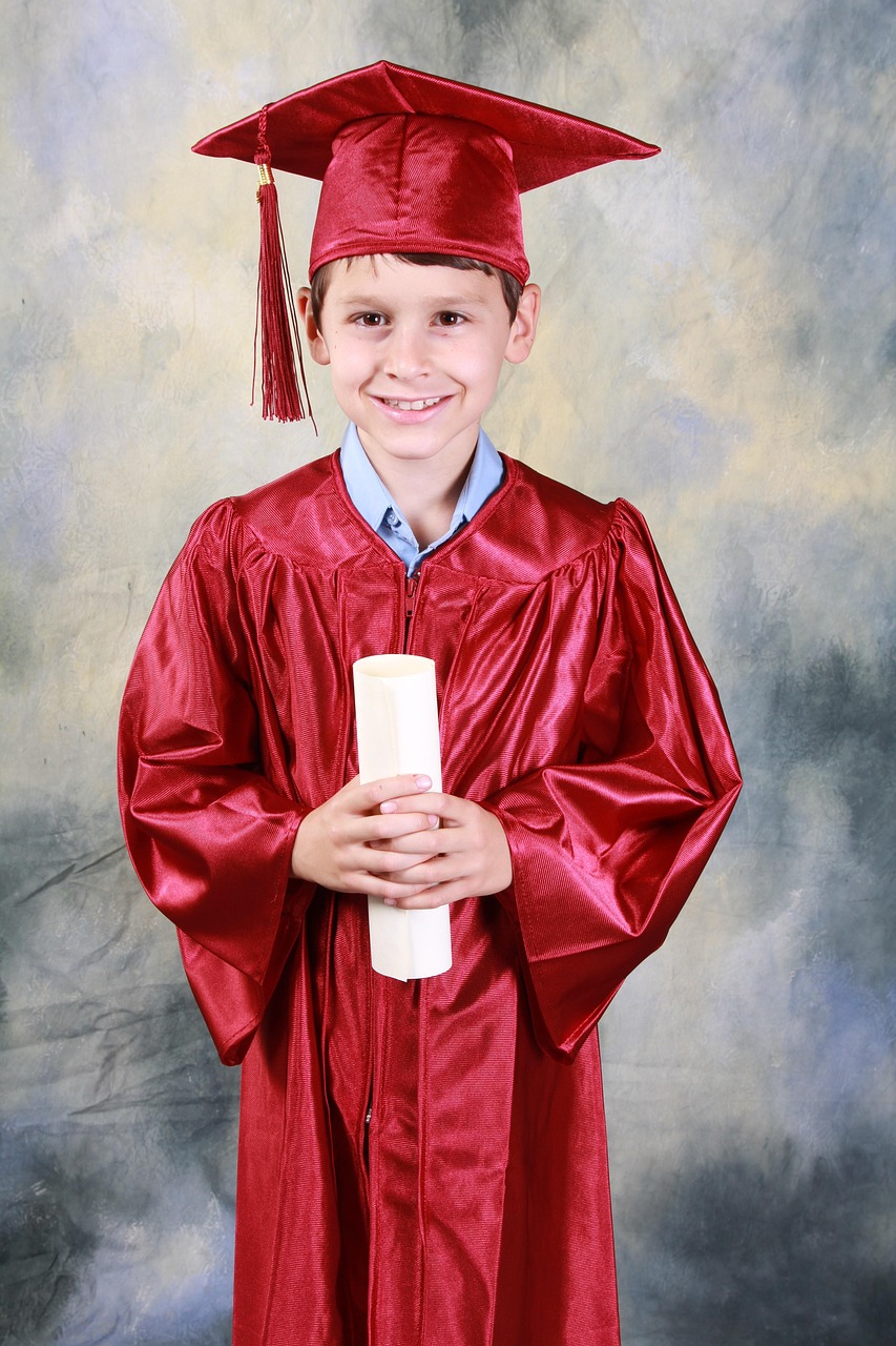 Home boy, graduate, portrait, kid, child, young, male, graduation gown, kindergarten, diploma, education, happy, graduate, education, education, education, education, education