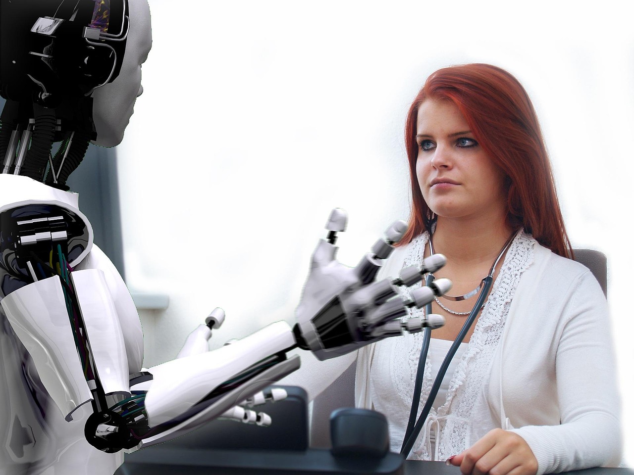 Services doctor, consulting, consultation hour, meeting, robot, photomontage, robot, robot, robot, robot, robot
