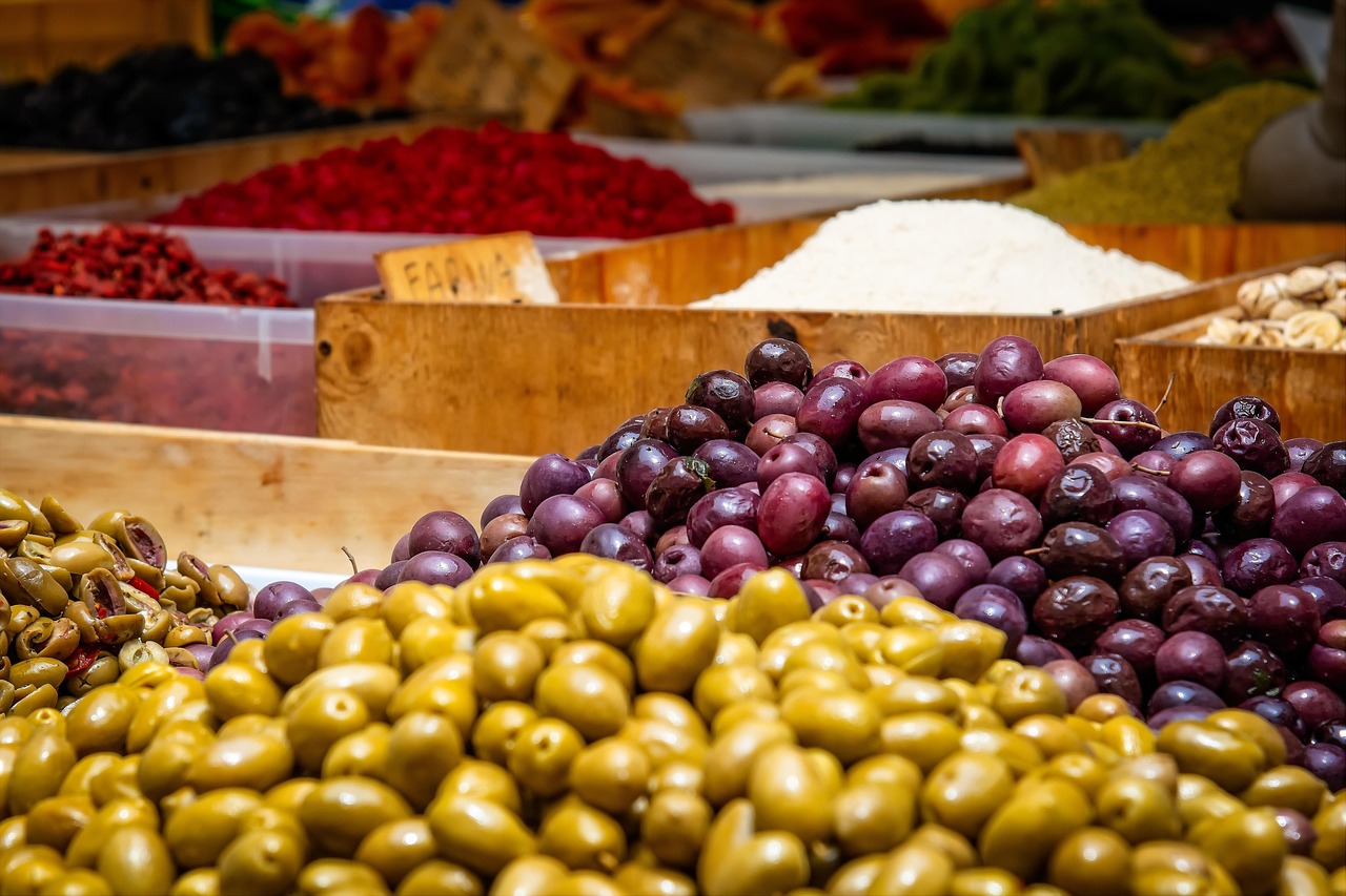 Market stall with fresh produce