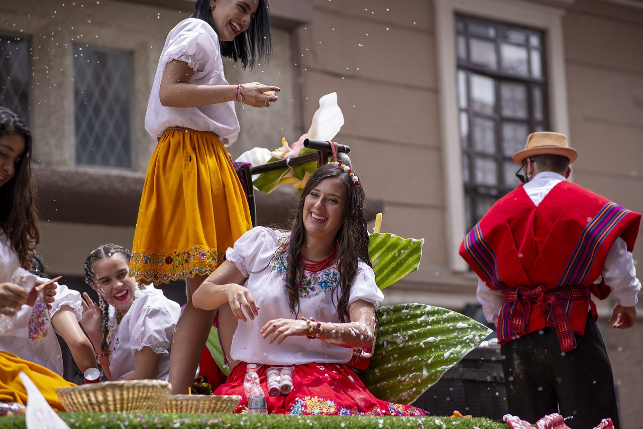 Home parade, carnival, women, cuenca ecuador, celebration, costume, colorful, fun, parade, carnival