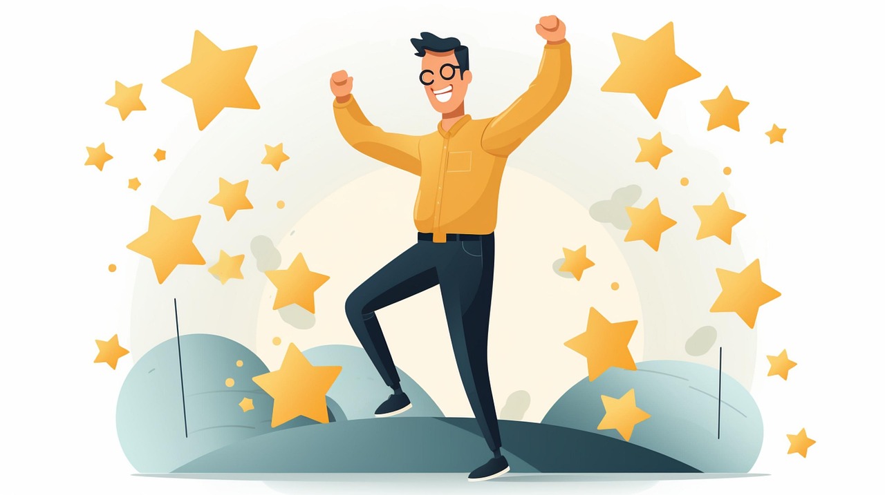 happiness, joy, businessman, feedback, review, rating, excellent, client, customer, ai generated