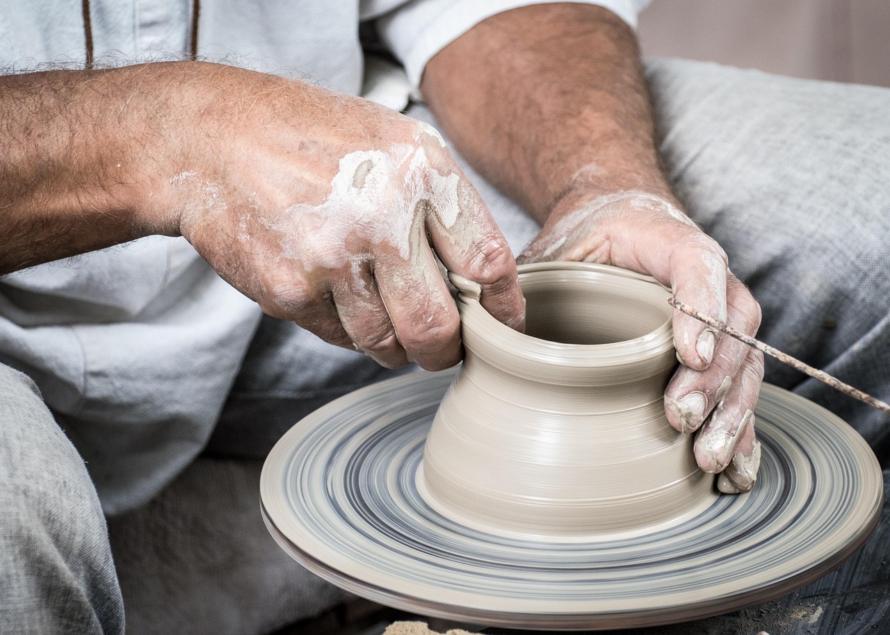 pottery, handmade, hands, cup, vase, clay, potter, ceramics, potter