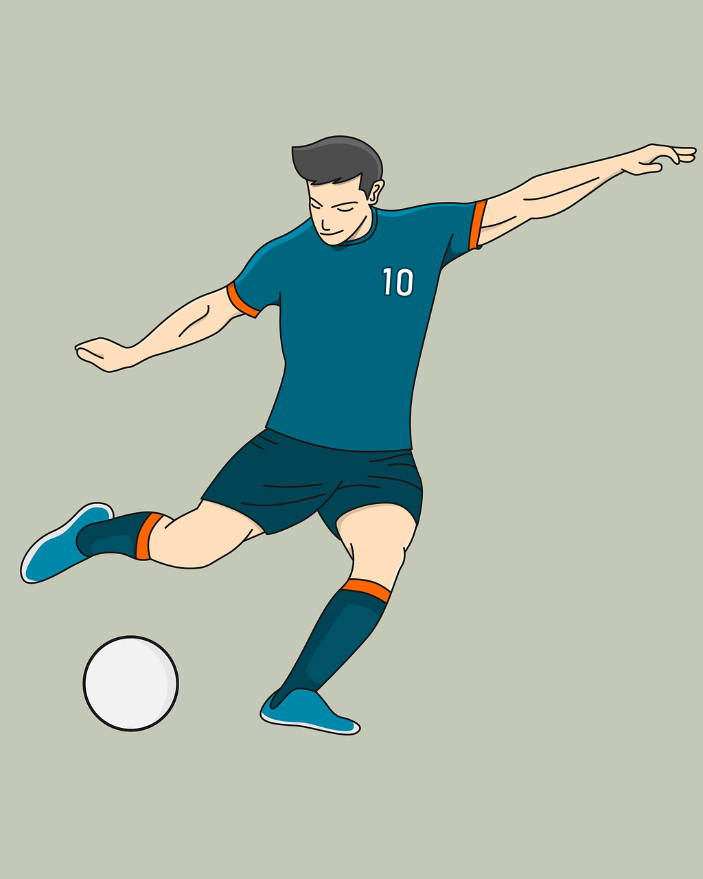 Football on the pitch — match-ready ball and goal in view