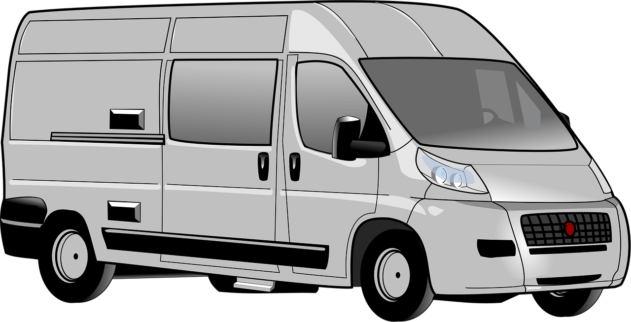 Services minivan, automobile, transportation, auto, vehicle, transport, van, delivery, gray van, van icon, icon, digital drawing, cut out, van, van, van, van, van