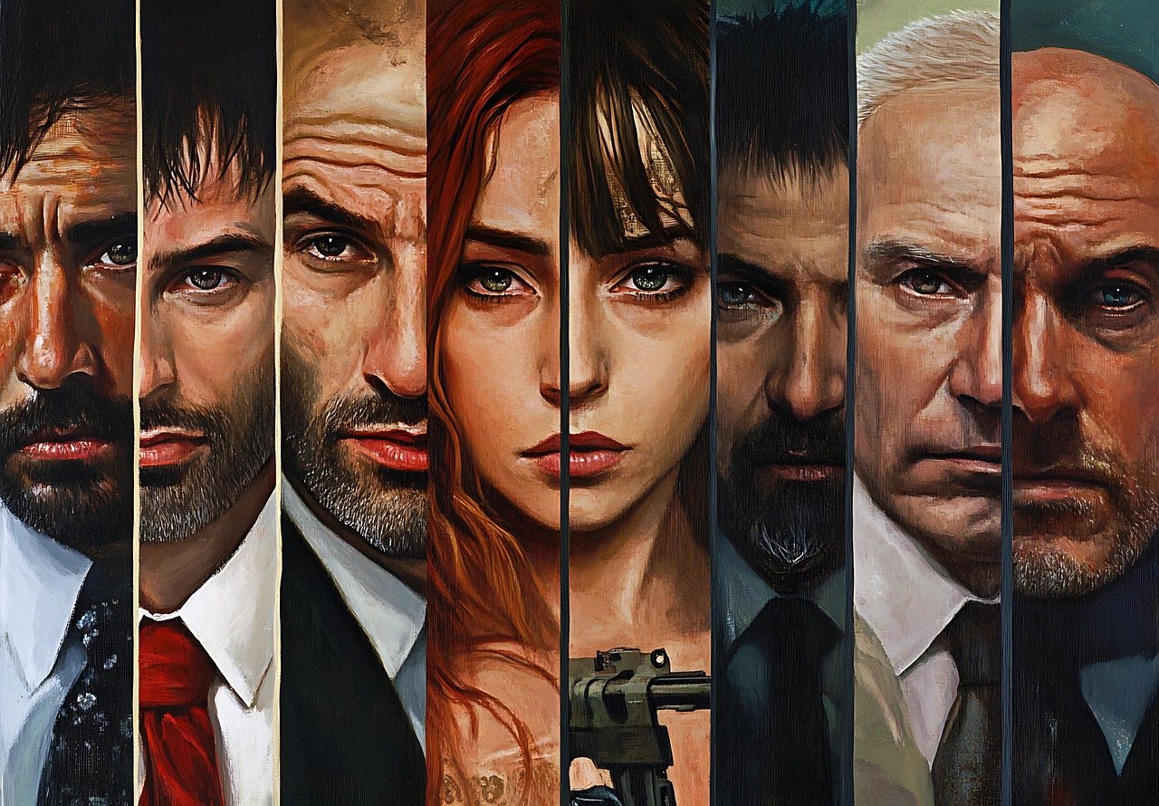 ai generated, characters, portraits, diverse, serious, intense, expressions, dramatic, lighting, cinematic, close-up, faces, emotions, composition, storytelling, realism